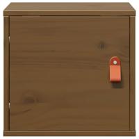 Wandkasten 2 st 31,5x30x30 cm massief grenenhout honingbruin - thumbnail