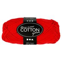 Creativ Company Katoengaren, rood, 50gr, 85m - thumbnail