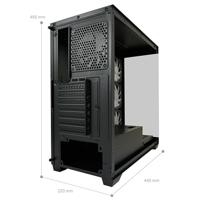 LC-Power LC-715B-ON computerbehuizing Midi Tower Zwart - thumbnail