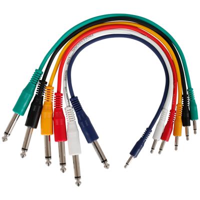 Devine PATCH6335-RB-15cm 6.35mm naar 3.5mm mono 6-pack 15cm Devine PATCH6335-RB-15cm 6.35mm naar 3.5mm mono 6-pack 15cm