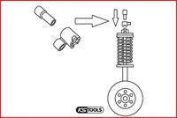 KS Tools 150.9425 Speciale schokdempercontrahouder-gereedschapsset voor Volvo, 2-delig - thumbnail