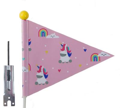 Veiligheidsvlag Pexkids Unicorn - roze met unicorn print