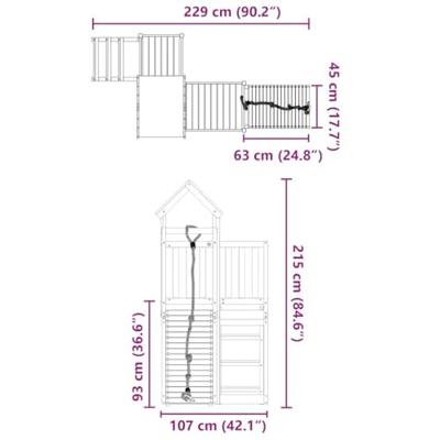 Speelhuis geïmpregneerd grenenhout