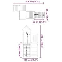 Speelhuis geïmpregneerd grenenhout - thumbnail