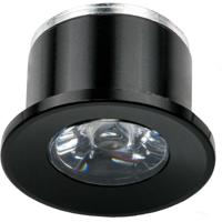 LED Inbouwspot Veranda - Velvalux - 1W Warm Wit 3000K - Ø31mm Zwart - thumbnail