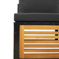 4-delige Loungeset met kussens massief acaciahout - thumbnail