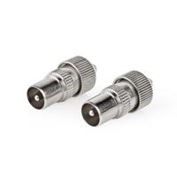 Nedis CSGP40902ME Iec (coax) -connector Male - 2 Stuks Metaal - thumbnail