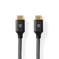 High Speed HDMI-Kabel met Ethernet | HDMI Connector | HDMI Connector | 4K@30Hz | ARC | 18 Gbps | 10.00 m | Rond | Katoen | Gun Metal Grijs | Cover Box - thumbnail