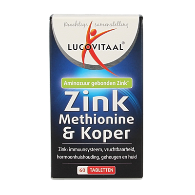 Lucovitaal Zink Methionine & Koper Tabletten Lucovitaal Zink Methionine & Koper Tabletten