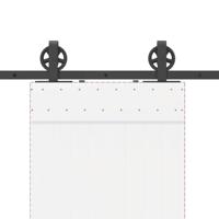 Doos met onderdelen voor schuifdeur 183 cm staal zwart - thumbnail