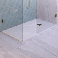 Douchebak Sanitop Just Creating Relievo Crag 90x180 cm Mat Wit - thumbnail