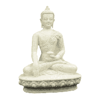Boeddha Wit (22 cm) - thumbnail