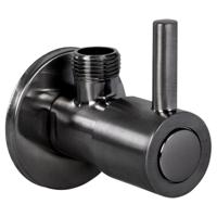 Hoekstopkraan Differnz Met Rozet 1/2x3/8 mm Gunmetal Differnz - thumbnail