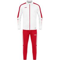 JAKO M9123K Trainingspak Polyester Power Kids - Wit/Rood - 140 - thumbnail