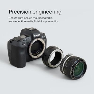 Urth Lens Mount Adapter: Compatible with Nikon F Lens to Canon RF Camera Body Urth Lens Mount Adapter: Compatible with Nikon F Lens to Canon RF Camera Body