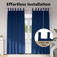 VidaXL Zwart-out gordijnen met ringen 2 pcs donkerblauw 260 x 140 cm - thumbnail