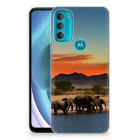 Motorola Moto G71 5G | TPU Hoesje | Olifanten - thumbnail