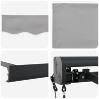 Luifel automatisch uitschuifbaar 400x300 cm lichtgrijs - thumbnail