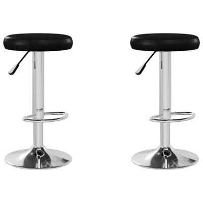 VidaXL Barstoelen 2 st kunstleer zwart