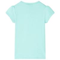 Kindershirt met bloemenprint 92 lichtmintkleurig - thumbnail