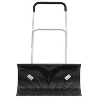 Sneeuwschep met uitschuifbaar handvat 66 cm bladstaal zwart - thumbnail