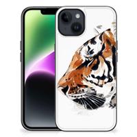 Kleurrijke Telefoonhoesje iPhone 15 Watercolor Tiger - thumbnail