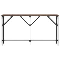 Wandtafel 140x23x75 cm bewerkt hout bruineikenkleurig - thumbnail