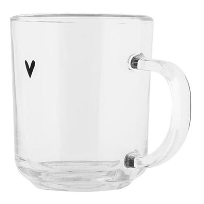 Clayre & Eef Theeglas hart 200ml