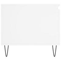 Salontafel 100x50x45 cm bewerkt hout wit - thumbnail