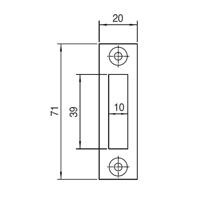 Nemef sluitplaat recht p1256/12 - thumbnail