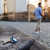 FIXED Leather Case for AirTag blue - thumbnail