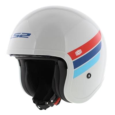 LS2 jet helm "of599 ii spitfire retro" helmet of599 spitfire ii retro ws/bl/rt gr. m
