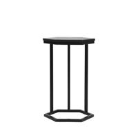 LABEL51 Bijzettafel 'Slide' Zwart Mangohout, 40cm - thumbnail
