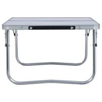 Campingtafel inklapbaar 60x40 cm aluminium wit - thumbnail