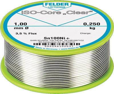 Felder Soldeerdraad | 1,5 mm | 250 g | Sn100Ni+ | 1 stuk - 5552941520 5552941520