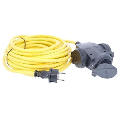 AS Schwabe 61456 Stroom Verlengkabel 16 A Geel 10.00 m AT-N07V3V3-F 3G 1,5 mm²