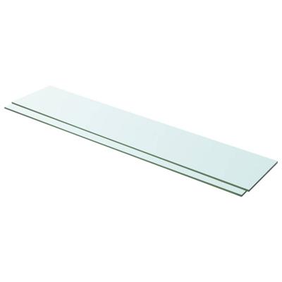 VidaXL Schappen 2 st 100x20 cm glas transparant VidaXL Schappen 2 st 100x20 cm glas transparant