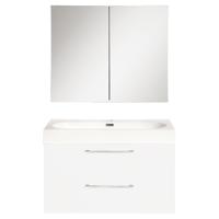 Differnz Somero badmeubel set met spiegelkast FSC 60 cm hoogglans wit - thumbnail