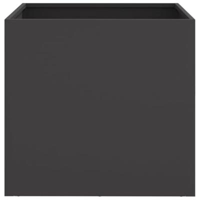 VidaXL Plantenbak 42x40x39 cm staal zwart VidaXL Plantenbak 42x40x39 cm staal zwart