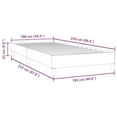 Boxspring zonder matras fluweel lichtgrijs 100x220 cm