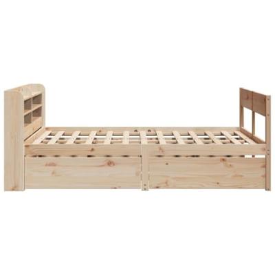 Bedframe zonder matras massief grenenhout 140x190 cm