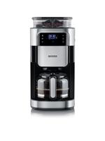 Severin KA 4813 Koffiezetapparaat Zwart, RVS (geborsteld) Capaciteit koppen: 10 Display, Glazen kan, Met koffiemolen, Timerfunctie, Warmhoudfunctie, Met - thumbnail