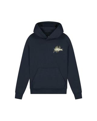 Malelions Splash Hoodie Kids Donkerblauw/Geel - Maat 140 - Kleur: Donkerblauw | Soccerfanshop