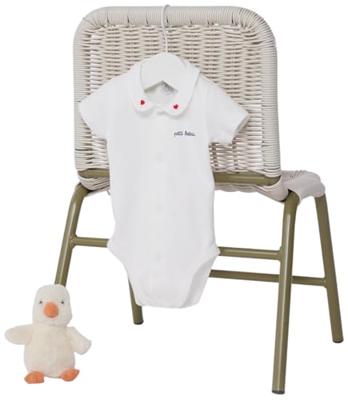 Babybody met korte mouwen PETIT BATEAU wit