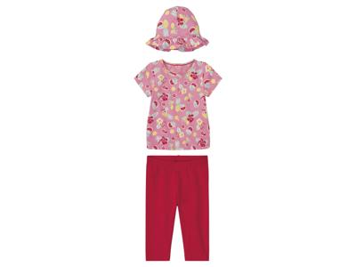 lupilu Kinder set, 3-delig (Roze/Rood, 110/116)