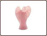 Edelsteen Engel Roze Kwarts (35 mm) - thumbnail