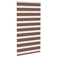 VidaXL Zebra rolgordijn 75x150 cm stofbreedte 70,9 cm polyester bruin - thumbnail