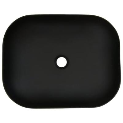 Opzetwasbak rechthoekig 48x37,5x13,5 cm keramiek grijs en zwart Opzetwasbak rechthoekig 48x37,5x13,5 cm keramiek grijs en zwart