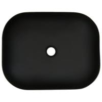VidaXL Opzetwasbak rechthoekig 48x37,5x13,5 cm keramiek grijs en zwart - thumbnail