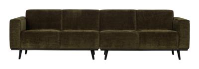 WOOOD Bank 'Statement' 4-zits, Rib, kleur Warm Groen